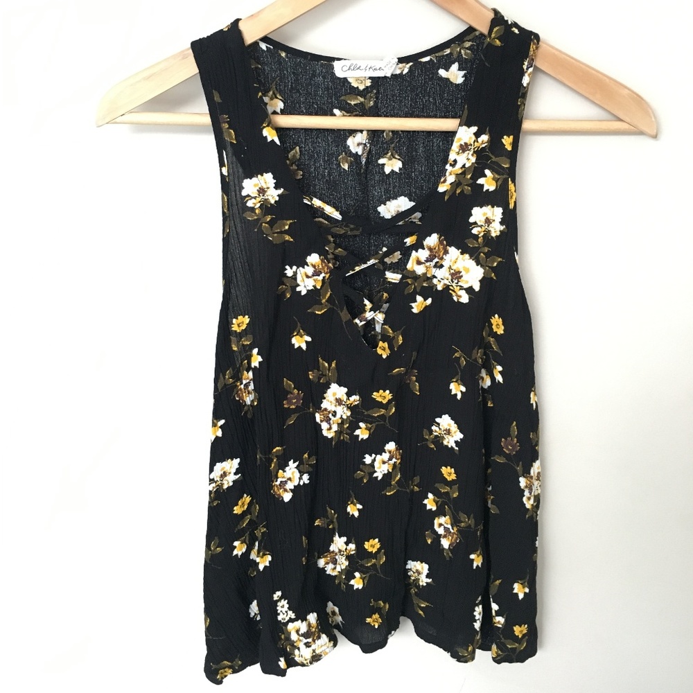 Chloe & Katie Floral Tank